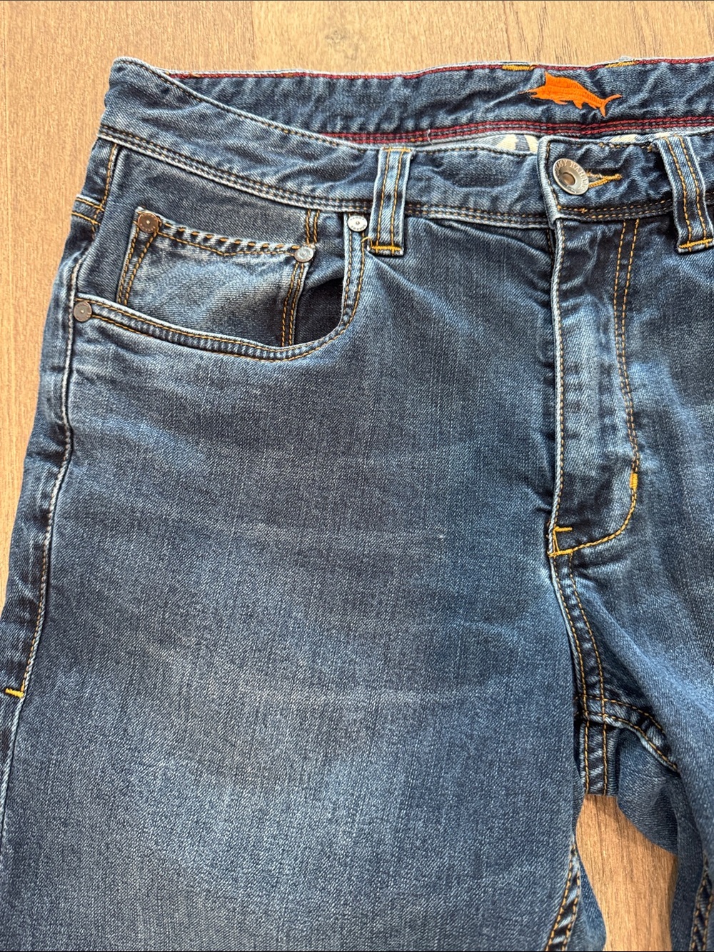 Tommy Bahama Sand Drifter Authentic Blue Denim Jeans Mens 32/32 Straight Leg - Picture 7 of 16
